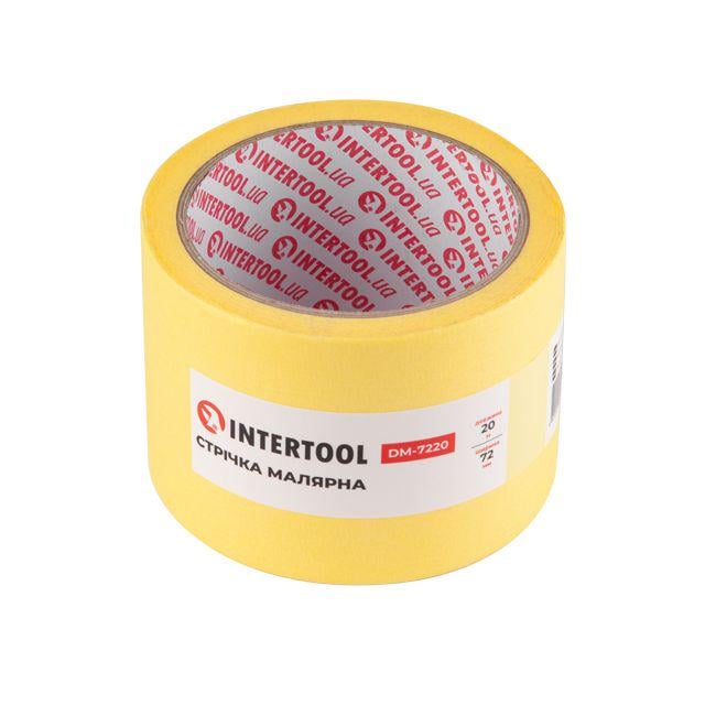 Малярна стрічка Intertool DM-7220 72 мм 20 м Жовтий (DM-7220)
