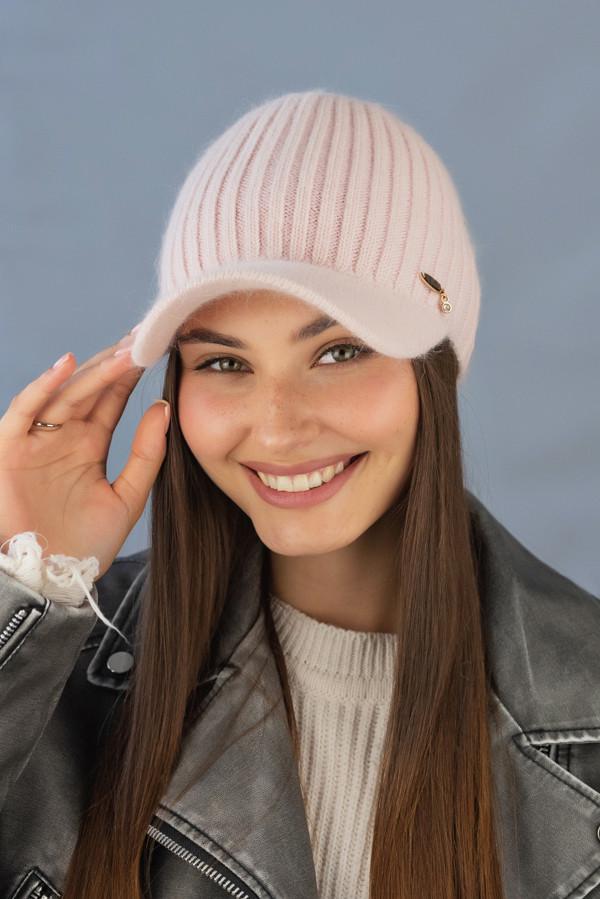 Бейсболка женская Braxton Кокетка 7238 Пудровый светлый (2351538599) - фото 1