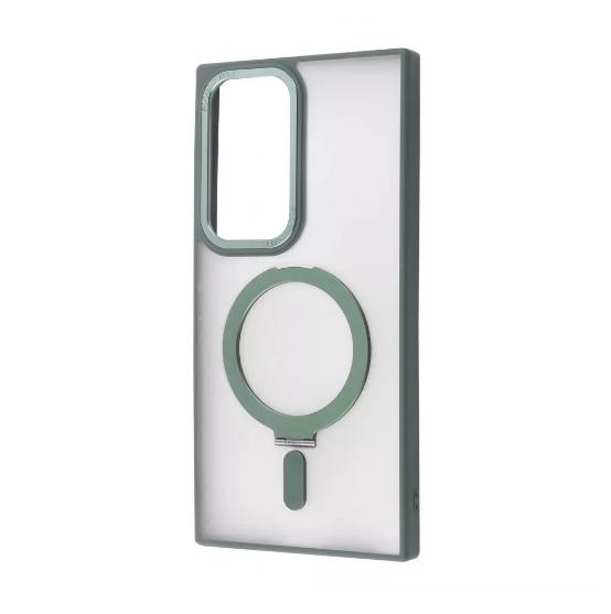 Чехол-накладка для телефона WAVE Premium Attraction Case with Magnetic Ring - Samsung Galaxy S24 Ultra green (550120015)