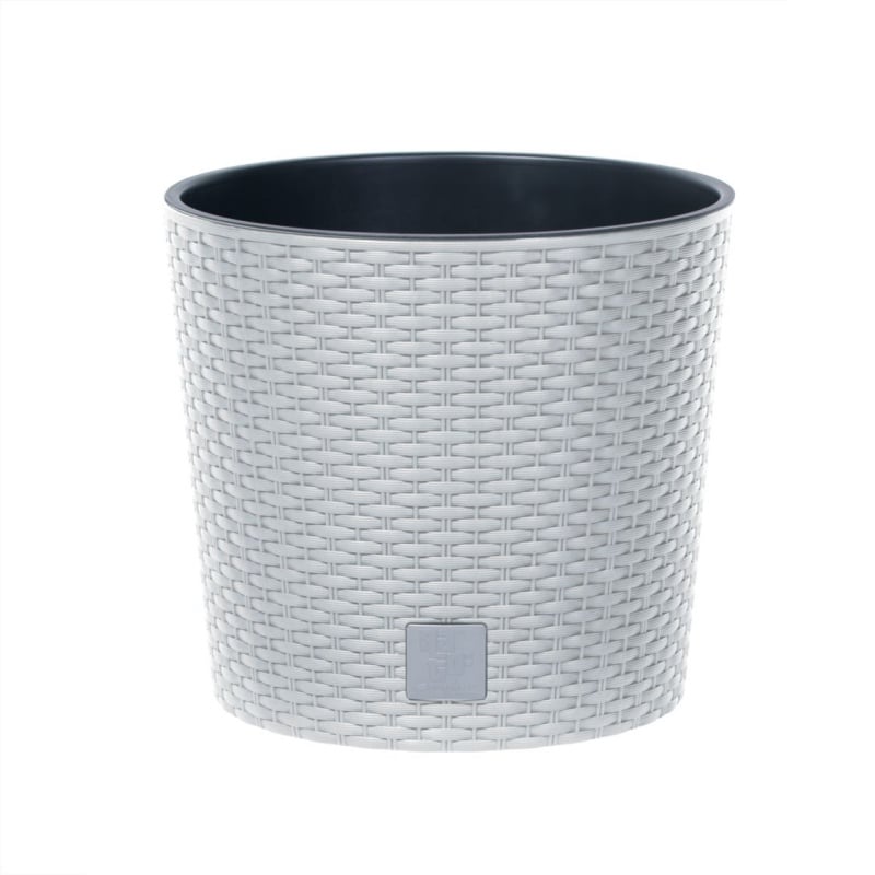 Горщик для квітів Prosperplast Rato зі вставкою 2в1 Н-37,5 см Білий (79566-449)