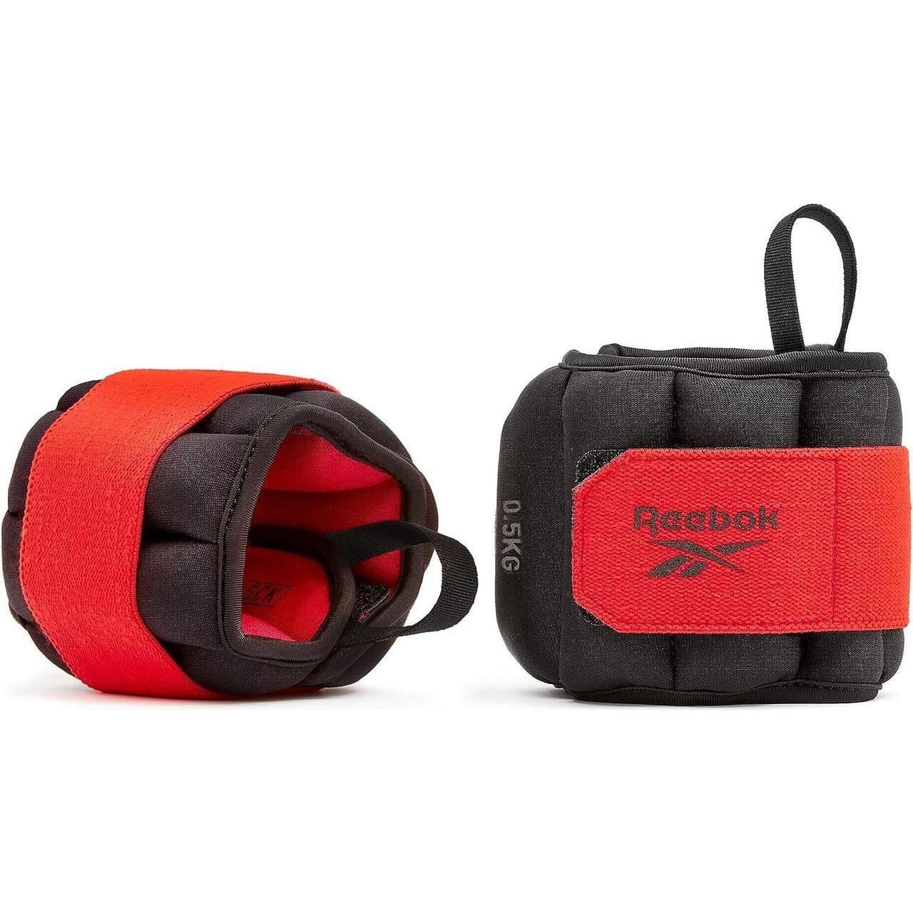 Обтяжувачі для зап'ястя Reebok FLEXLOCK WRIST WEIGHTS 2 х 0,5 кг Чорно-червоний (RAWT-11260)