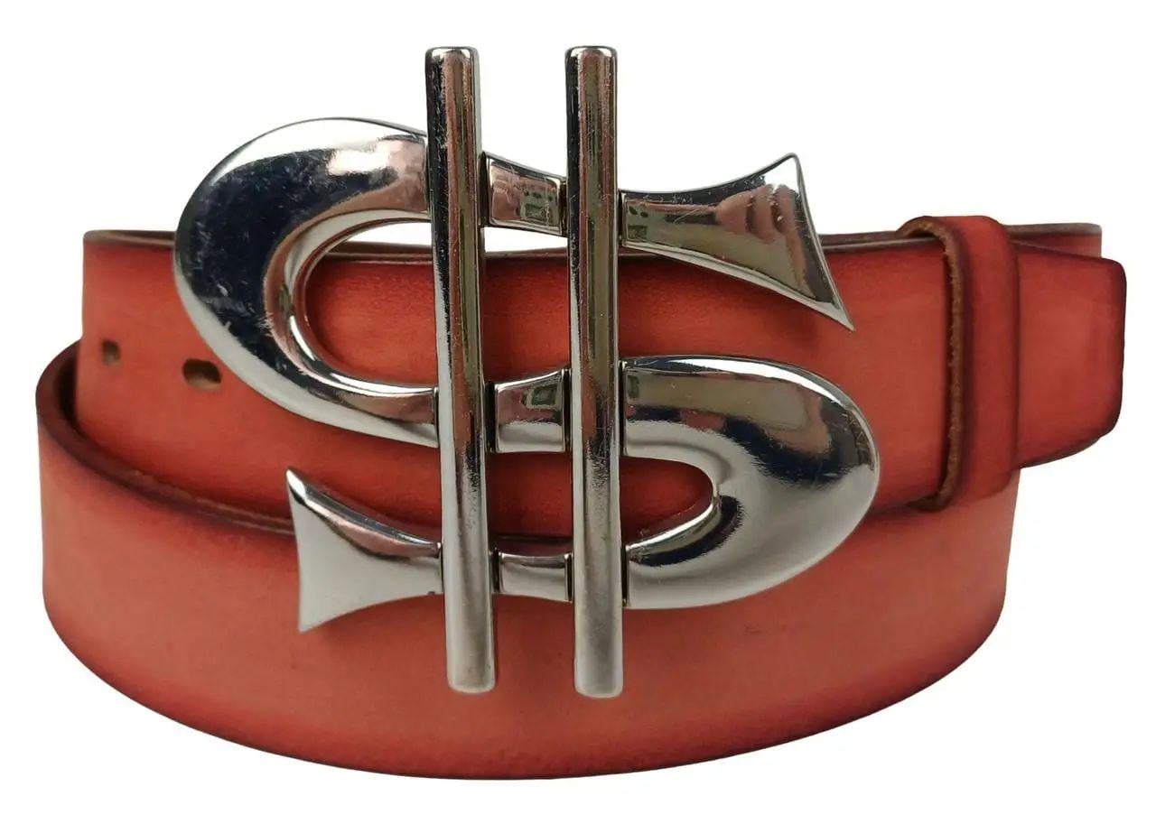 Ремінь жіночий Vanzetti шкіряний 124х3,8 см Червоний (RMT137)