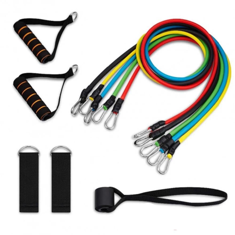Набор Power Bands трубчатых фитнесс эспандеров для тренировок дома 5 жгутов 5-13 кг