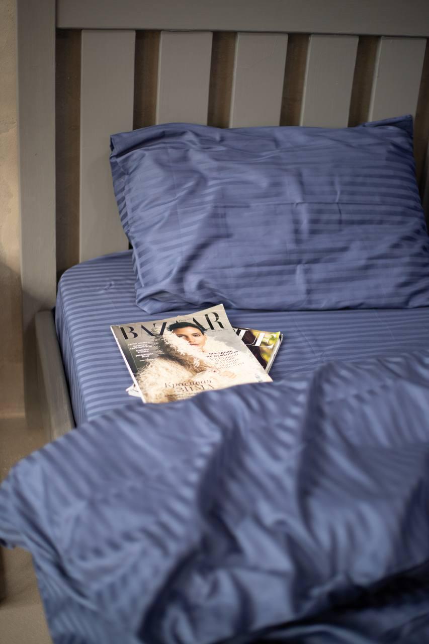 Комплект постельного белья Океан страйп-сатин двуспальный 180х220 см наволочки 50х70/70х70 см Серый (04020802) - фото 1 Комплект постельного белья Океан страйп-сатин двуспальный 180х220 см наволочки 50х70/70х70 см Серый (04020802) - фото 1