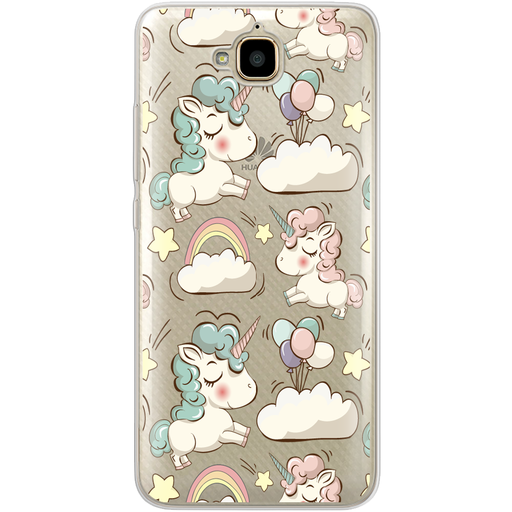 Чехол Boxface Huawei Y6 Pro Unicorns Прозрачный силикон (25518-cc2-25518)