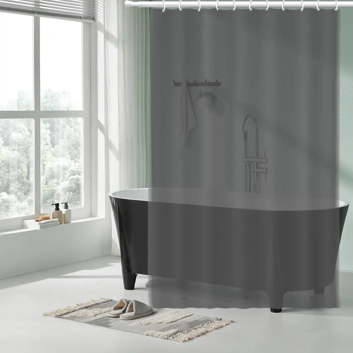 Шторка для ванной комнаты Bathlux водонепроницаемая 180x180 см Серый (1930691927)