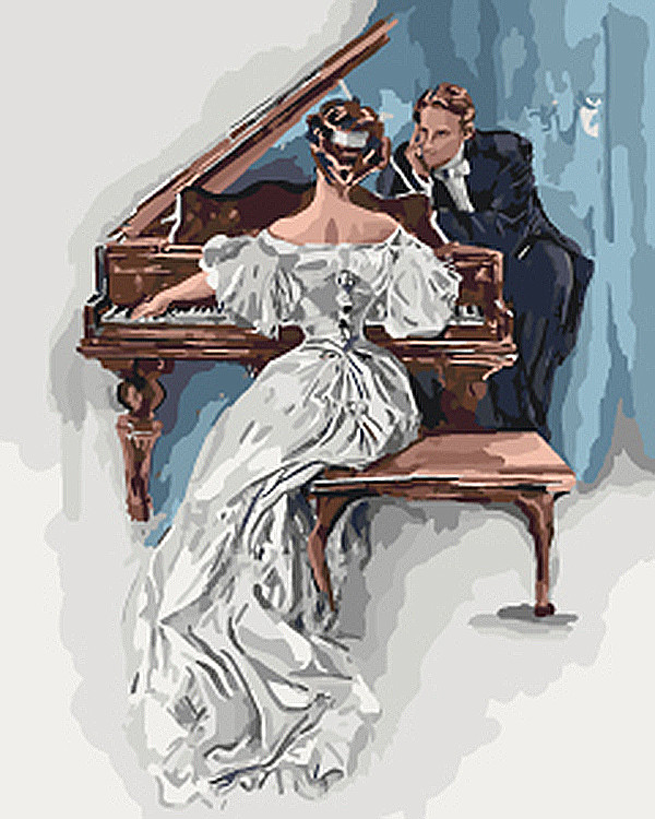 Картина по номерам Волшебная мелодия любви 40х50 см (KHO4539)