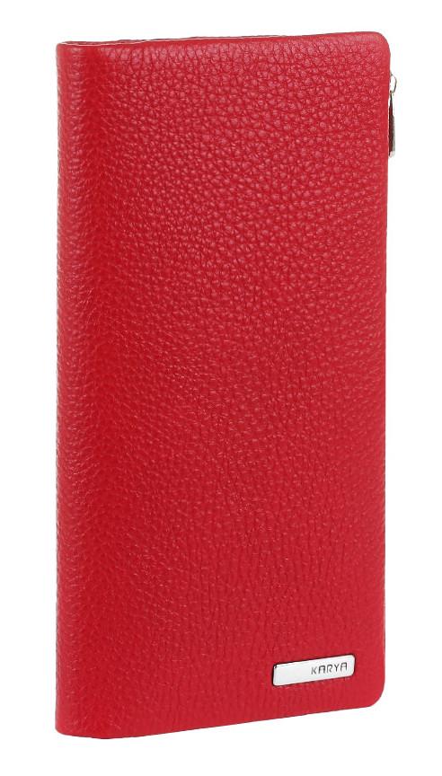 Портмоне вертикальне Karya 17134 шкіряне Червоний