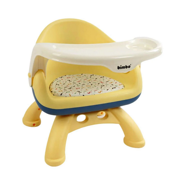 Стільчик для годування Bimbo BM-62300 зі штучної шкіри Жовтий Стільчик для годування Bimbo BM-62300 зі штучної шкіри Жовтий