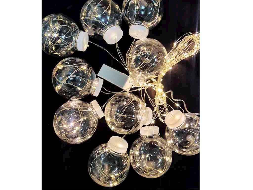 Гірлянда Кульки-Роса 200 ламп 10 м Теплий білий (1801-07)