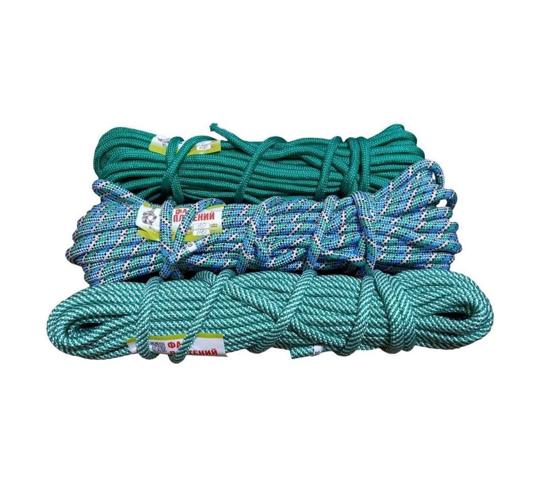 Фал поліпропіленовий плетений 20 м x10 мм Різнокольоровий (2396529049)