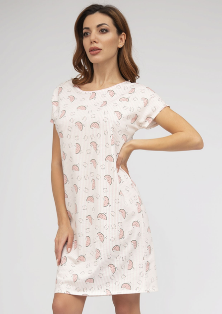 Ночная рубашка женская Roksana 1230k S Бело-розовый