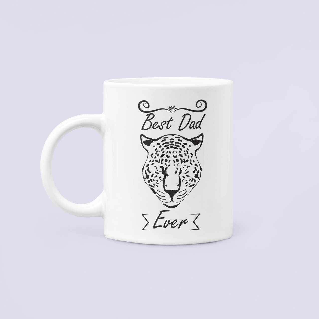 Чашка керамическая с принтом "Best dad ever" 330 мл Белый