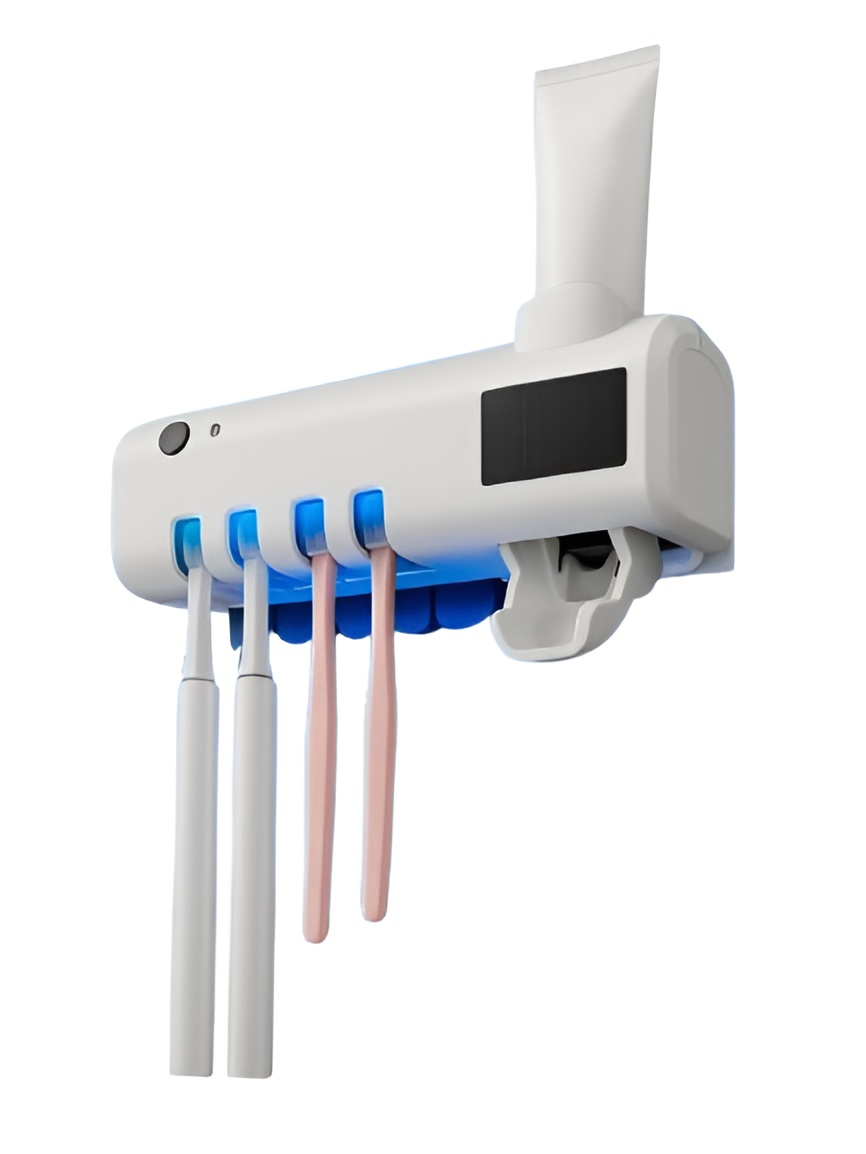 Держатель-стерилизатор для зубных щеток JoyPro 5в1 настенный автоматический ультрафиолетовый Белый (ea38b6a9) - фото 1