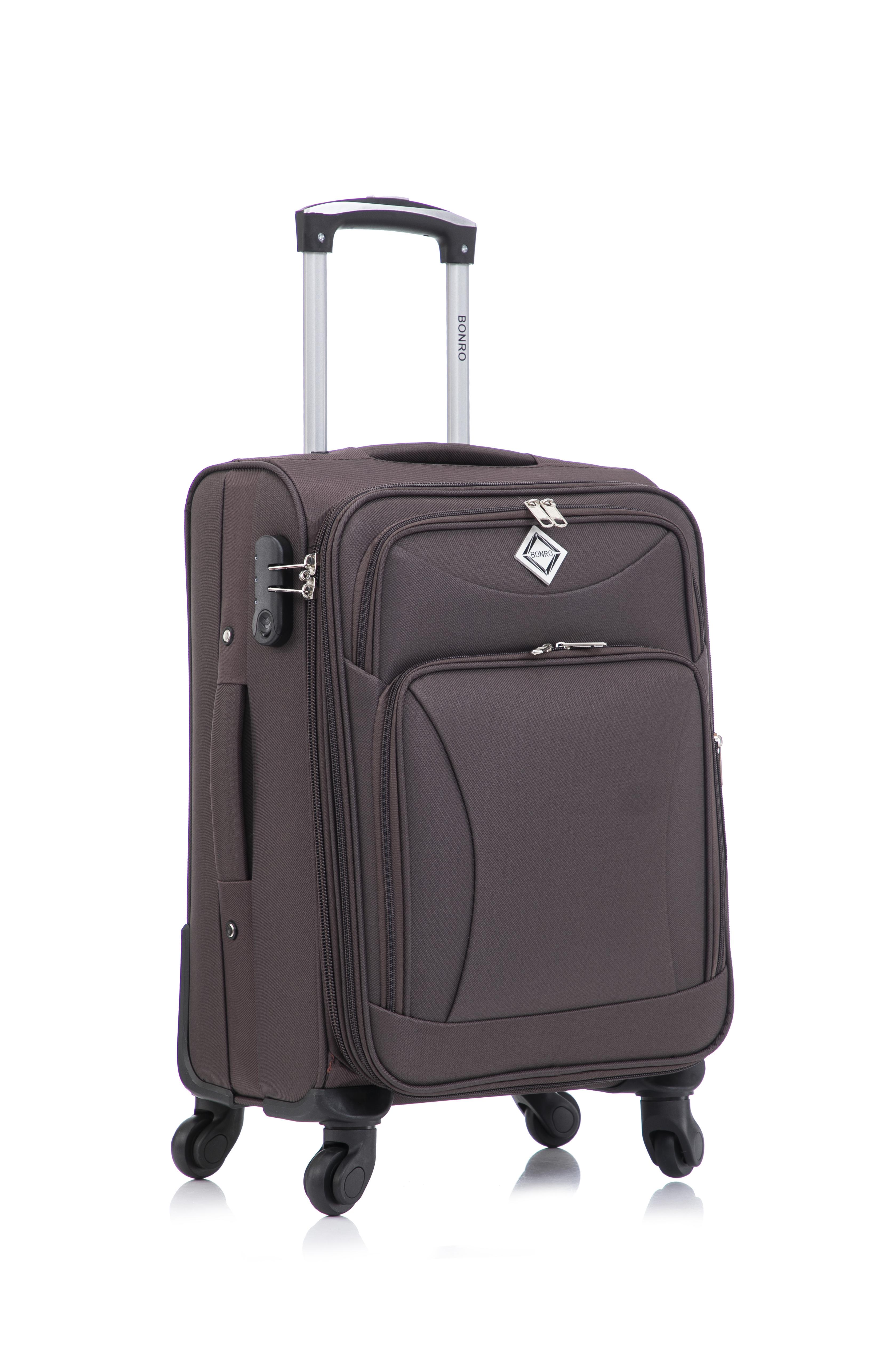 Чемодан Bonro Tourist 4 колеса невеликий Коричневий (2181) - фото 1