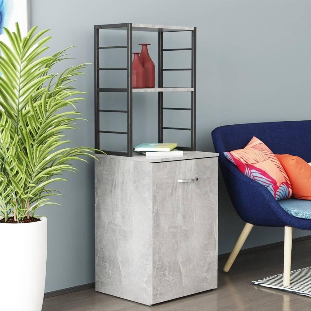 Стіл-тумба трансформер Ferrum-decor Смарт 4/1 з етажеркою метал/ДСП 16 мм 1430x1450x500 мм Чорний/Бетон (FRD-105129) - фото 1 Стіл-тумба трансформер Ferrum-decor Смарт 4/1 з етажеркою метал/ДСП 16 мм 1430x1450x500 мм Чорний/Бетон (FRD-105129) - фото 1