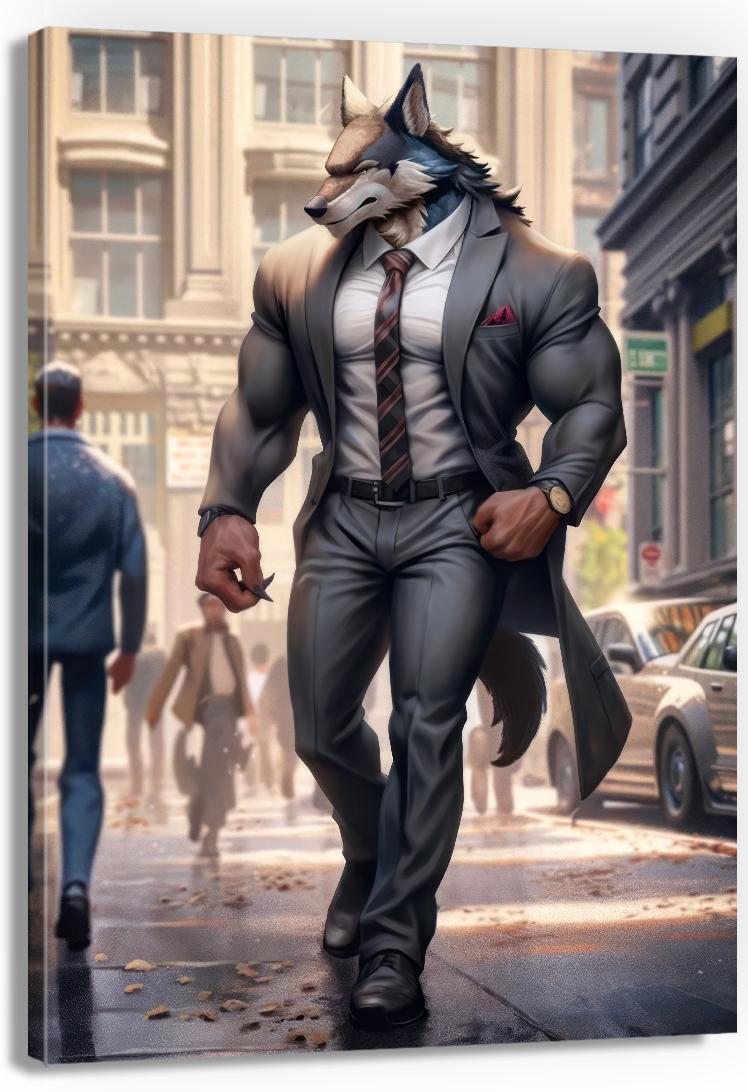 Картина на холсте PL_Factory Волк KLM_11 35х50 см (23461780)