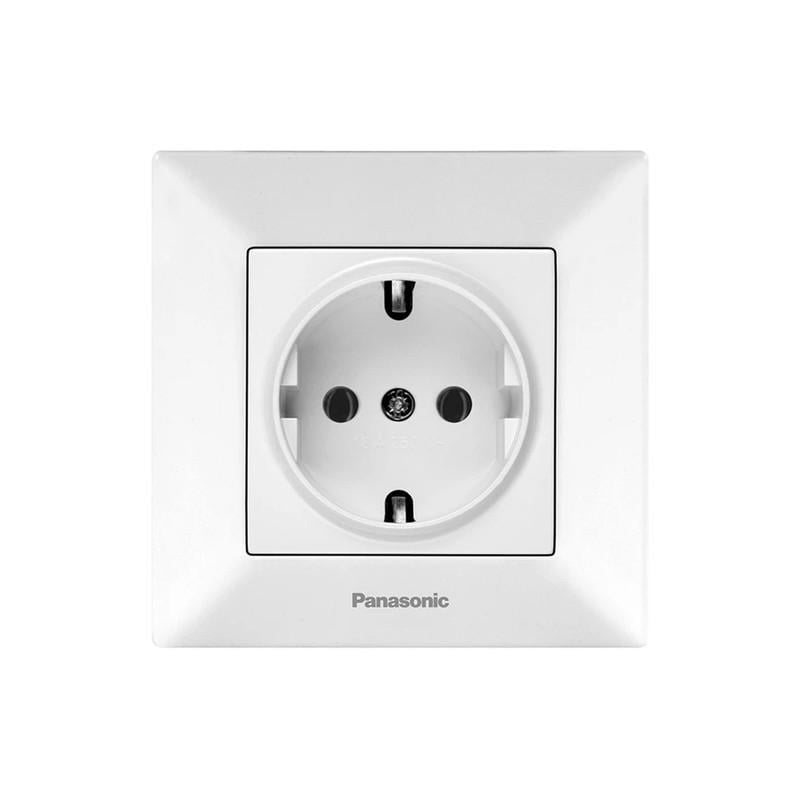 Розетка с заземлением Panasonic Arkedia Slim ABS Белый (WNTC02022WH-UA1)