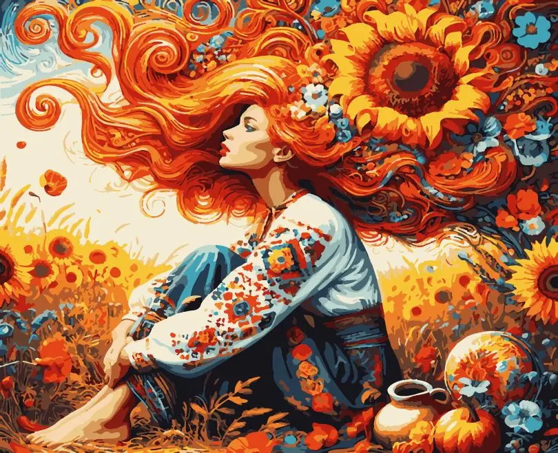 Картина по номерам Artissimo Украиночка 40x50 см (ART-B-2835)