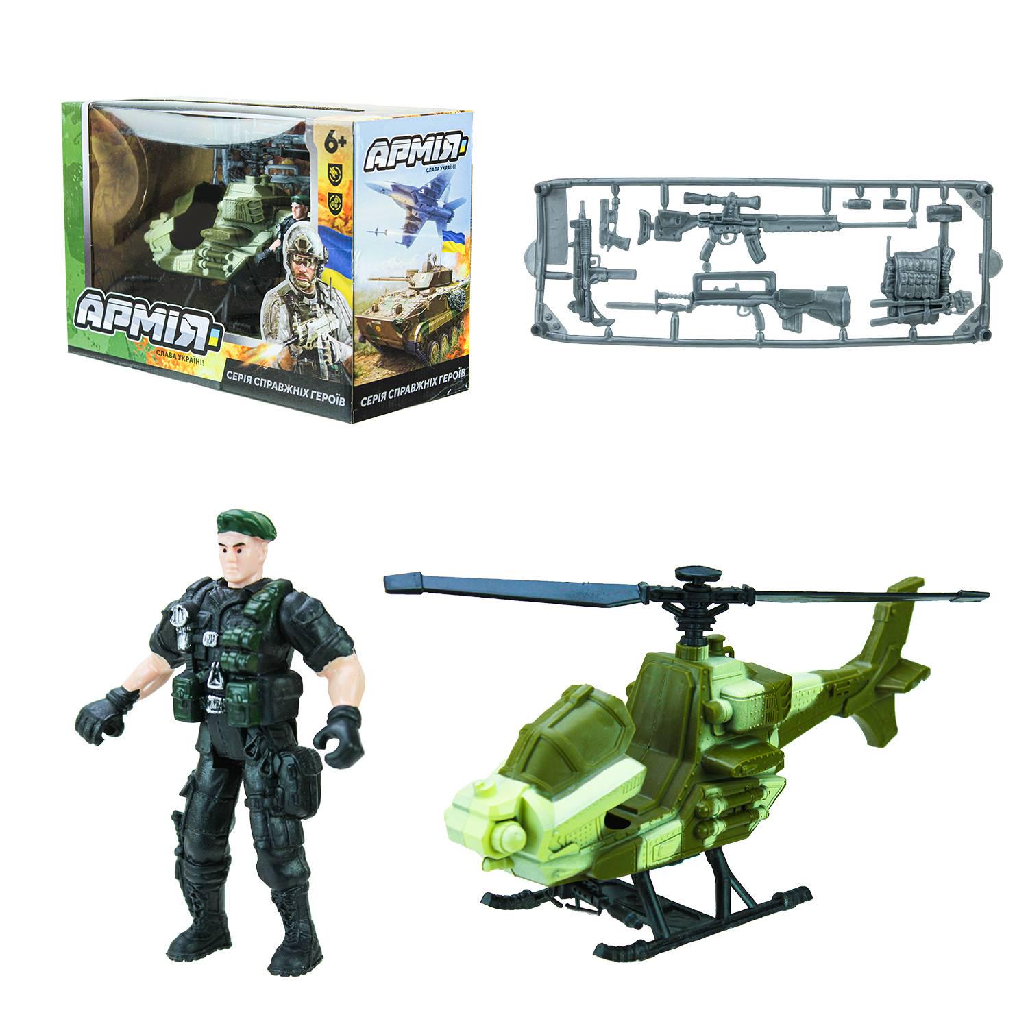 Дитячий військовий вертоліт Iblock BL2301 Армія з фігуркою та зброєю - фото 2 Дитячий військовий вертоліт Iblock BL2301 Армія з фігуркою та зброєю - фото 2
