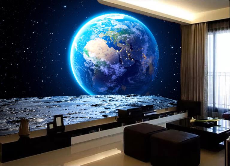 Фотообои флизелиновые в детскую планету Земля 3D 100х100 см (6005)
