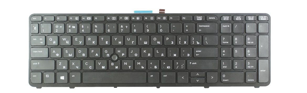 Клавіатура для ноутбука HP ZBook 17 з підсвічуванням клавіш матова (733688-251)