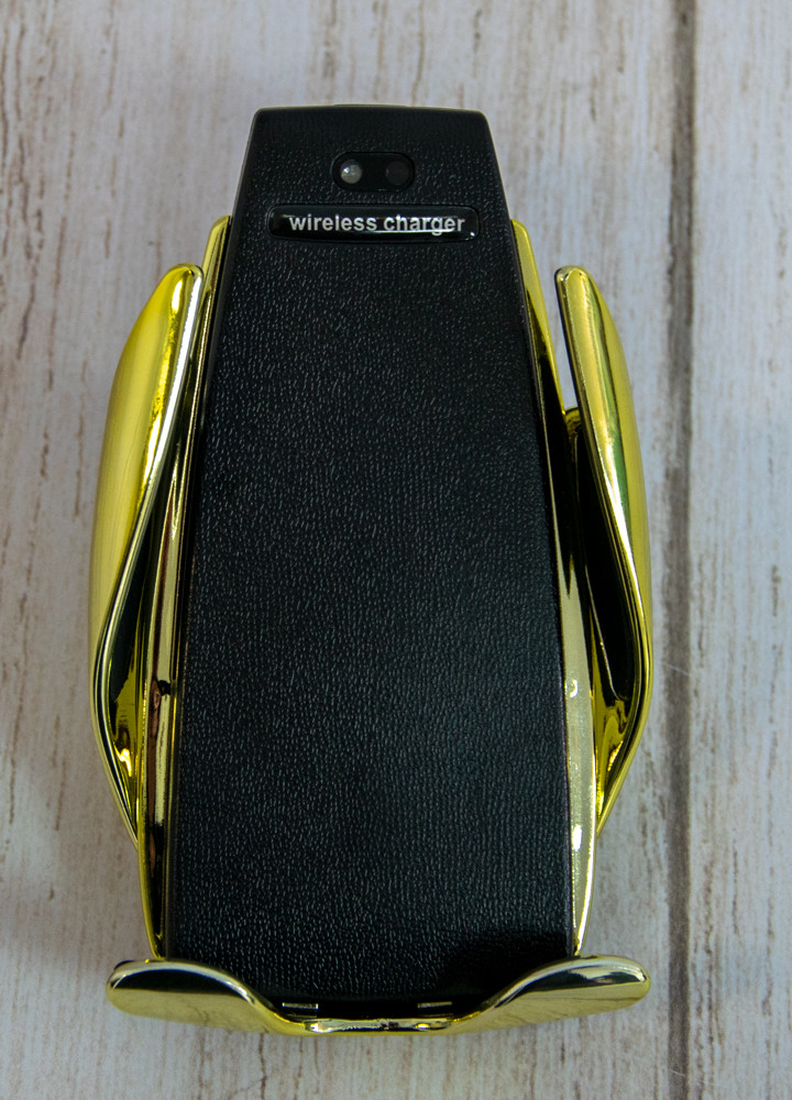 Держатель с беспроводной зарядкой для телефона в автомобиль Smart Sensor S5 (1007465-Gold-1)