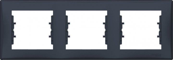 Рамка 3 поста Schneider Electric SDN5800570 Sedna пластик Графитный (11520349)