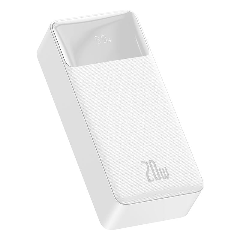 Повербанк Baseus Bipow Digital Display QC 20W 30000 mAh White (PPDML-N02)