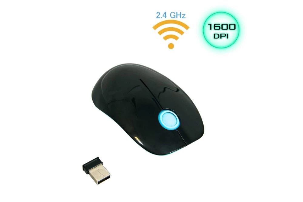 Миша бездротова Wireless Mouse G-217 Чорно-синій (374218) - фото 3