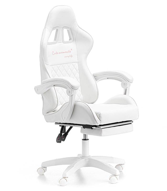 Крісло геймерське дитяче G894 з подушками та підставкою для ніг Білий (24096864) - фото 1