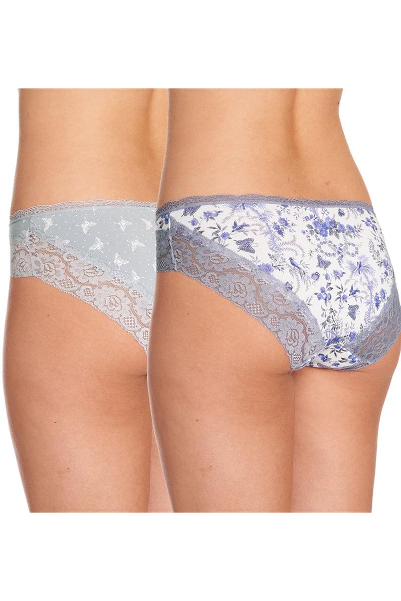 Трусики сліп Key р. 5/XL 2 шт. Сірий/Білий (77518)