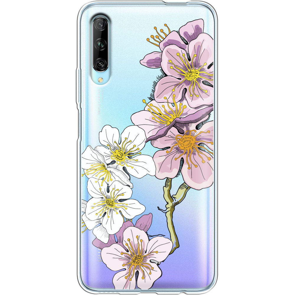 Чехол Boxface Huawei P Smart Pro Cherry Blossom Прозрачный силикон (38612-cc4-38612)