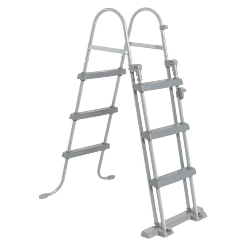 Бассейн каркасный Bestway с тентом навесом фильтром и стремянкой Серый (561FY) - фото 4