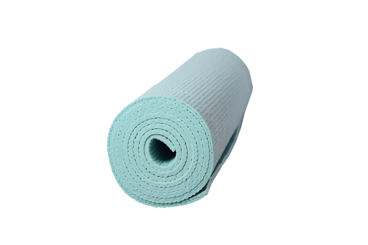 Килимок для йоги та фітнесу PowerPlay 4010 PVC Yoga Mat М'ятний (20176184) - фото 3