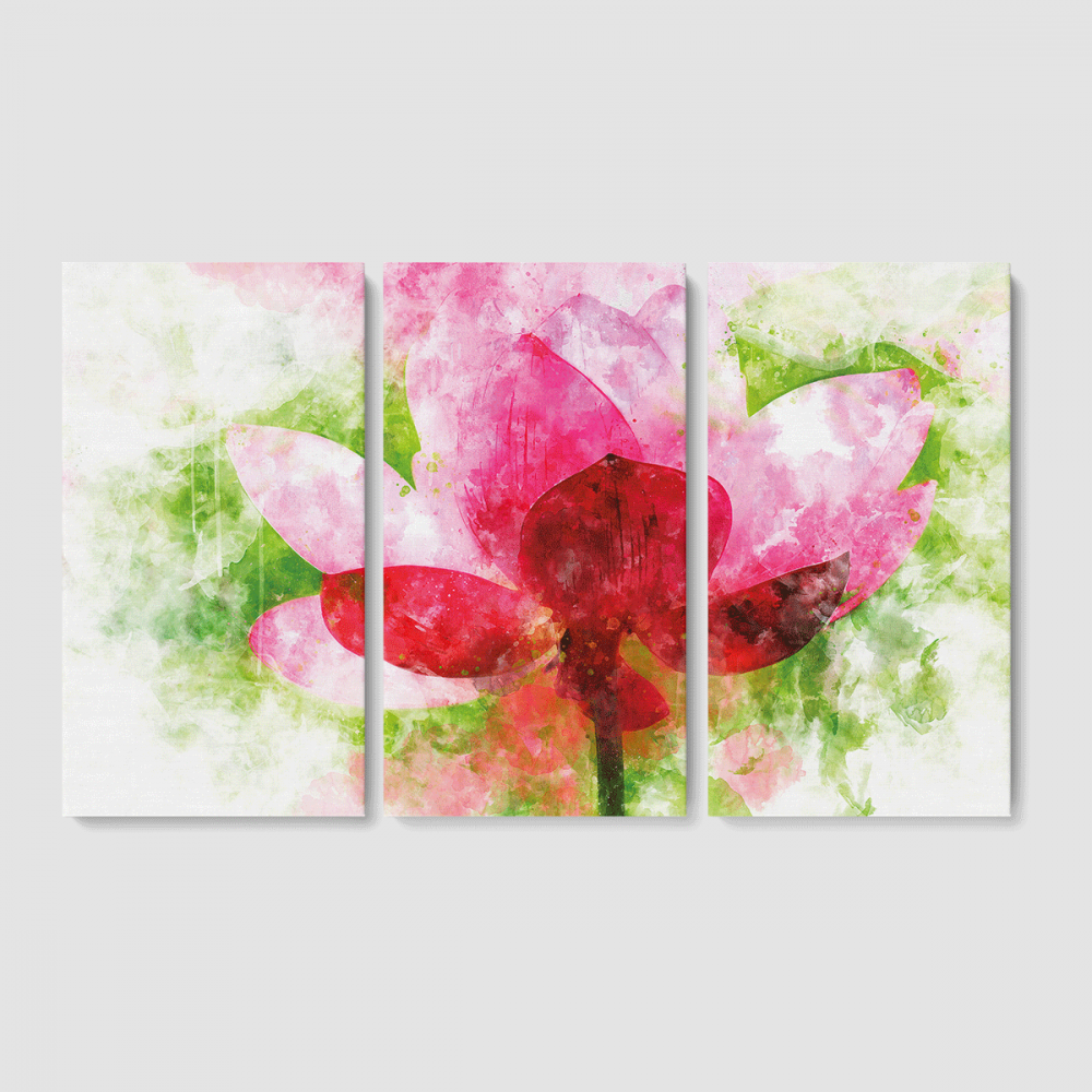 Модульная картина из трех частей Malevich Store Flower 156x100 см (MK311630)