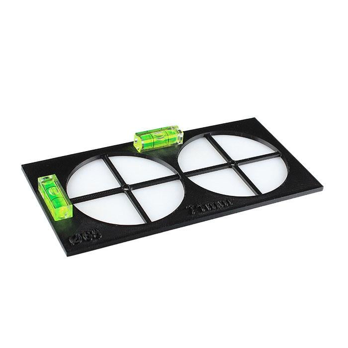 Кондуктор для разметки розеток/подрозетников и настенных переключателей с уровнями на 2 розетки (433801)