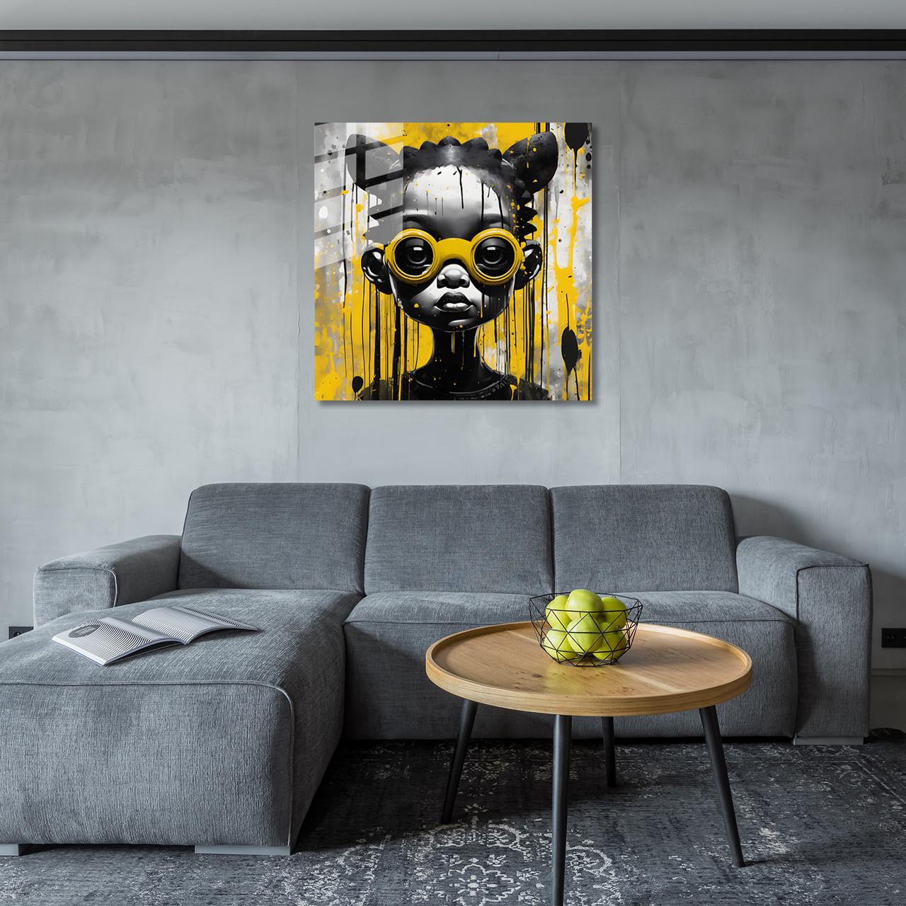 Картина на стекле NovellaPrint Желтые очки 90х90 см (567.3)