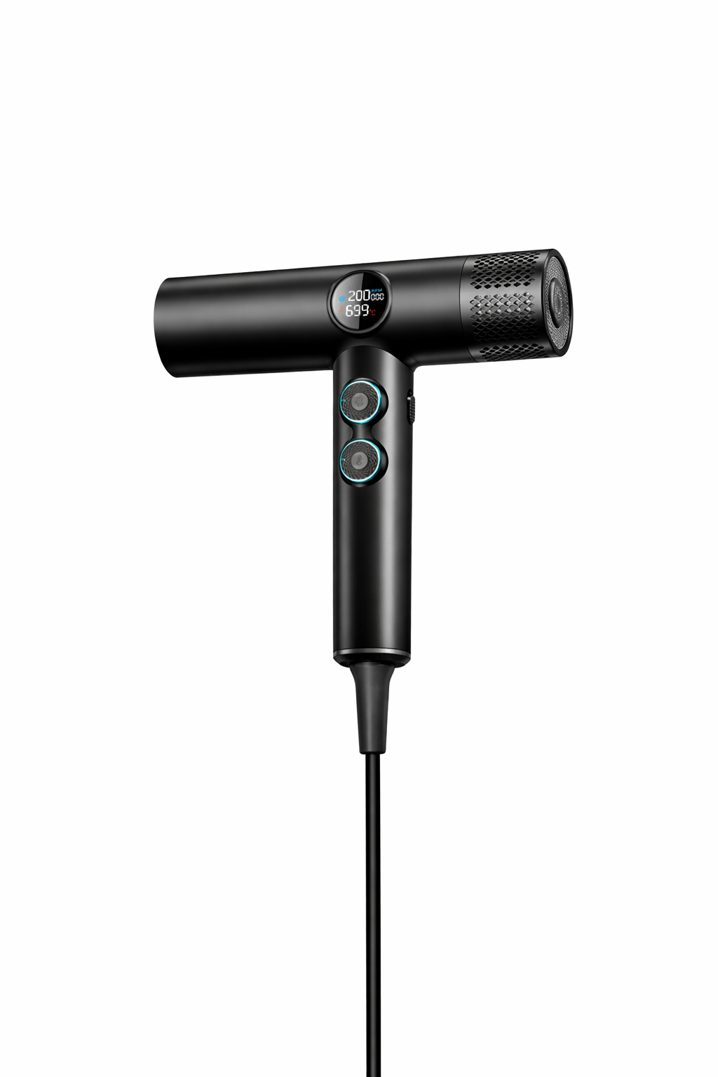 Фен VGR V401 з LED дисплеєм 3 насадки Чорний (31330832)