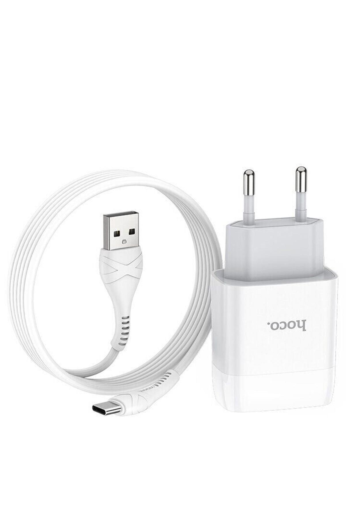Зарядное устройство сетевое Hoco C72A 1USB 2,1A кабель Type-C