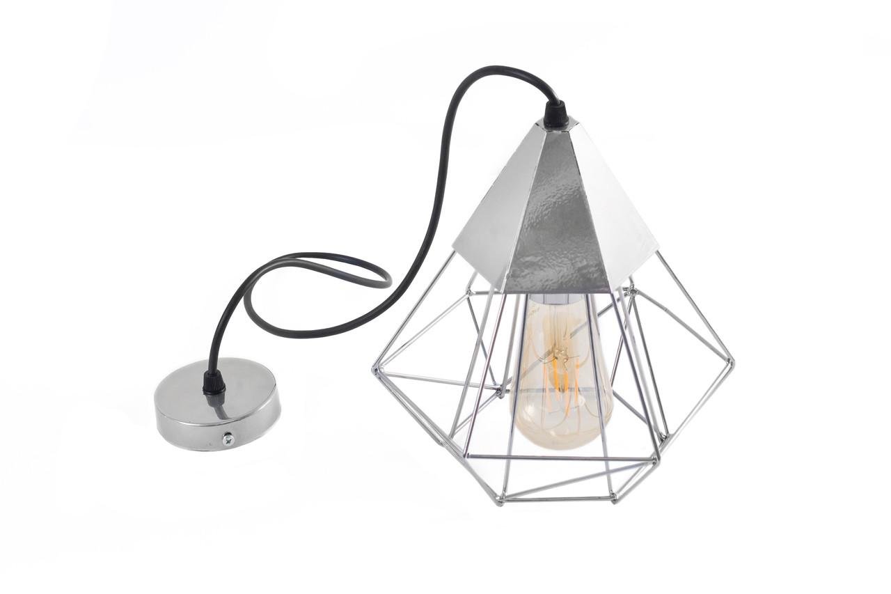 Подвесной светильник MSK ELECTRIC Crystal в стиле лофт под лампу Е27 Хром (NL 0535 CR) - фото 4 Подвесной светильник MSK ELECTRIC Crystal в стиле лофт под лампу Е27 Хром (NL 0535 CR) - фото 4