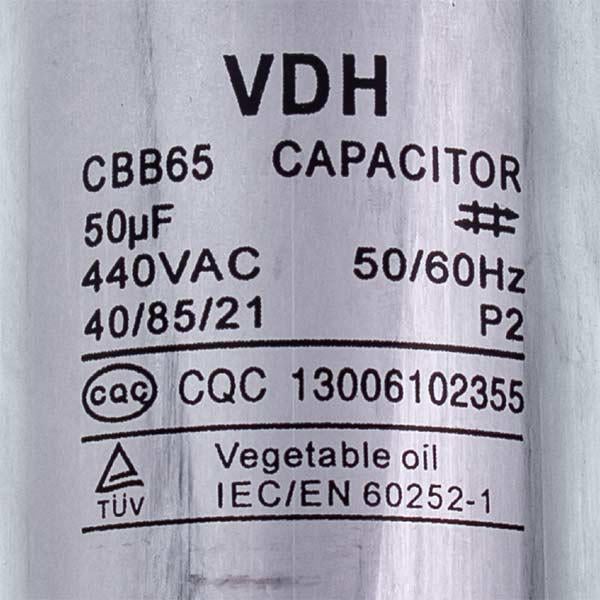 Конденсатор CBB65 50uF 450V - фото 2