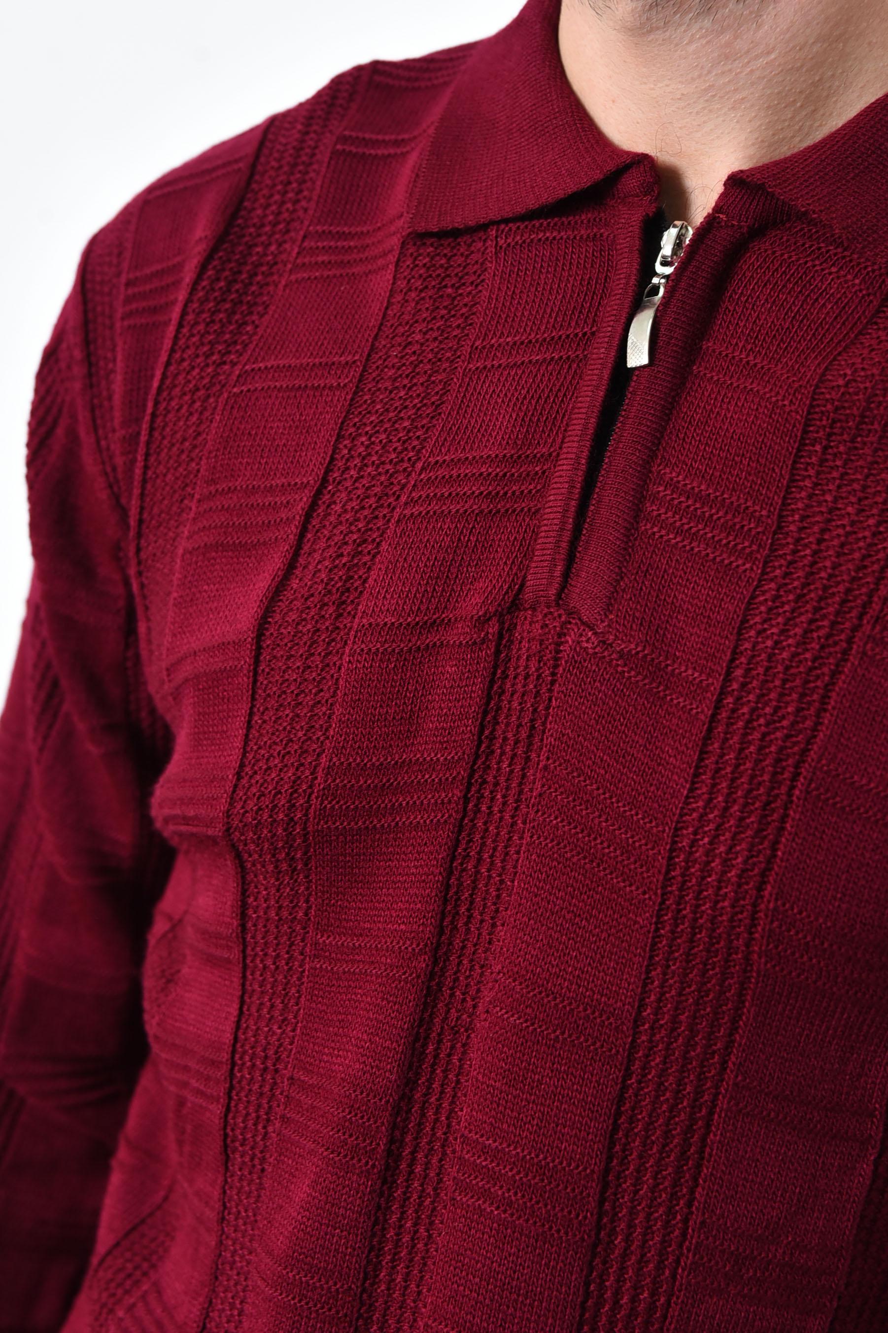 Свитер мужской L Бордовый акриловый (169911) - фото 4