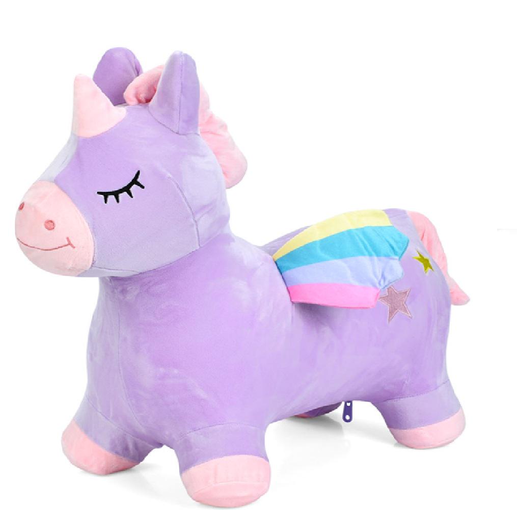 Детский прыгун Единорог плюшевый Фиолетовый (MS 4487)