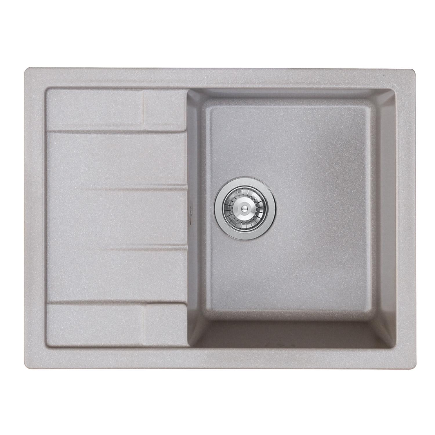 Мойка для кухни Platinum 6550 Lotos гранит глянец Серый муссон (000025014)