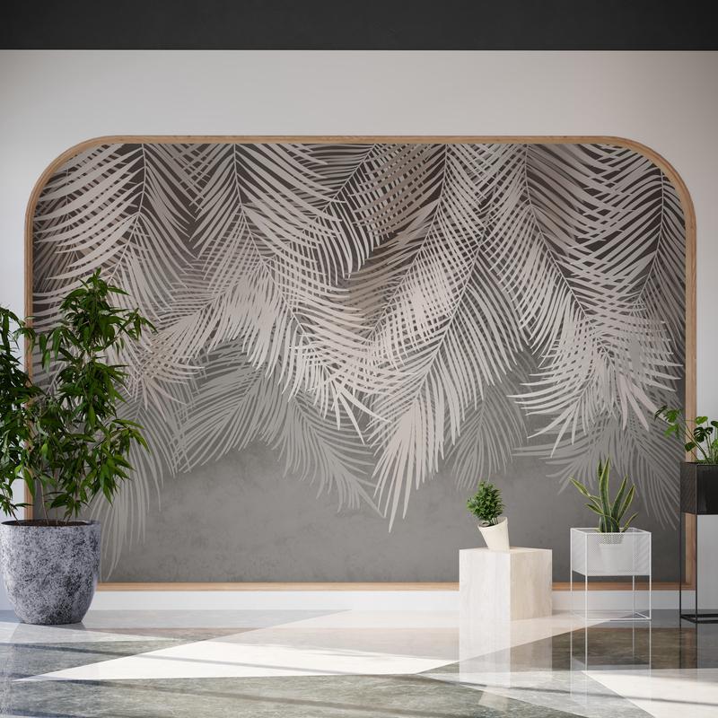 Фотообои в спальню Пальмовые листья (S1933)