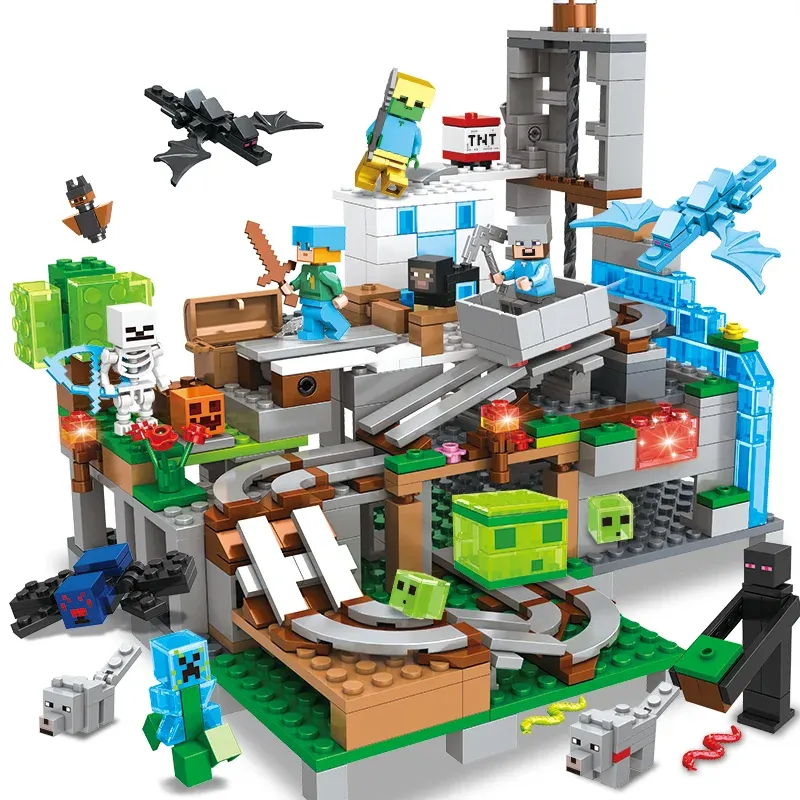 Конструктор Майнкрафт My World Гірська Печера з героями Шахта 587 дет. - фото 5 Конструктор Майнкрафт My World Гірська Печера з героями Шахта 587 дет. - фото 5