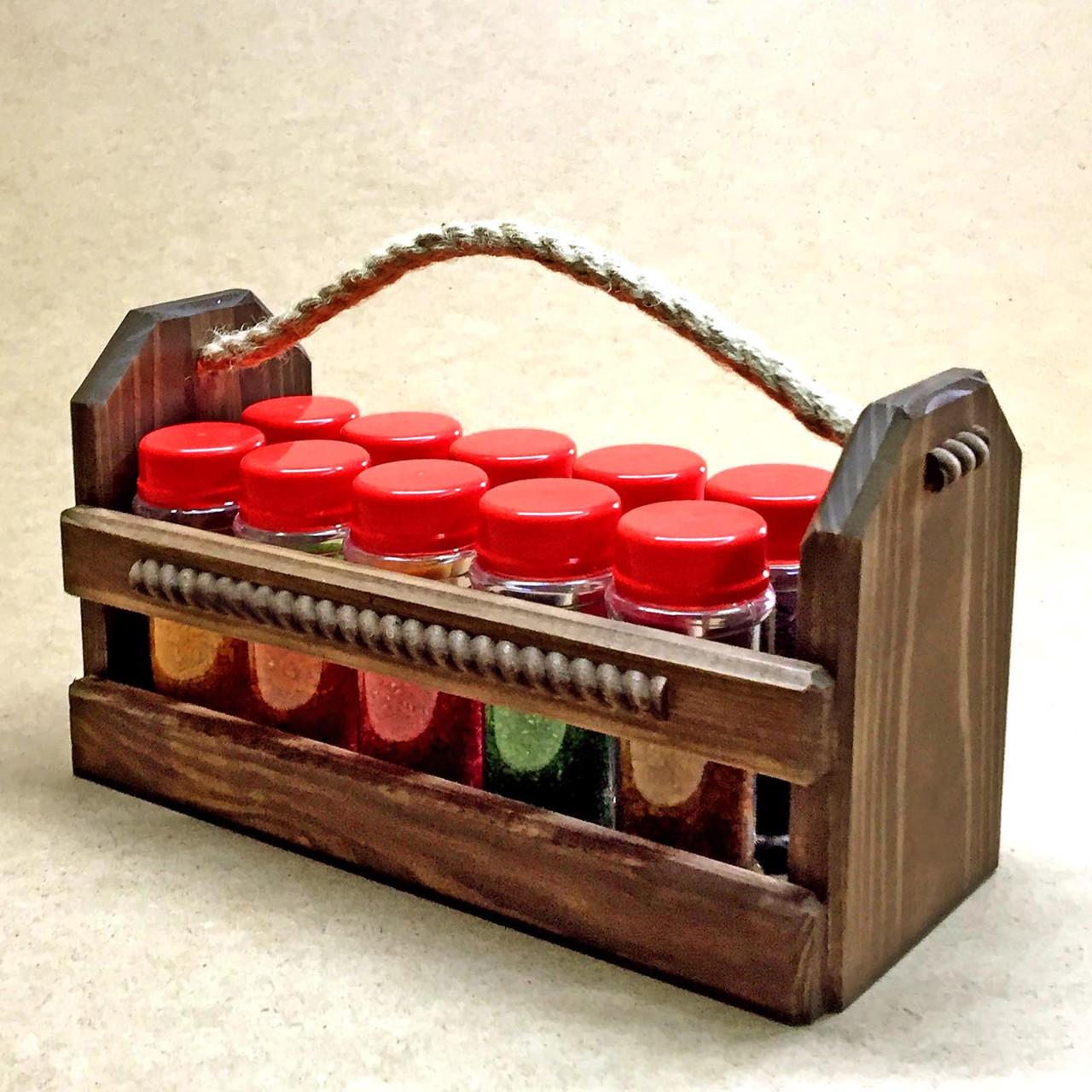 Органайзер для специй из дерева Баффало 10 Капучино (СПЦ-100609)