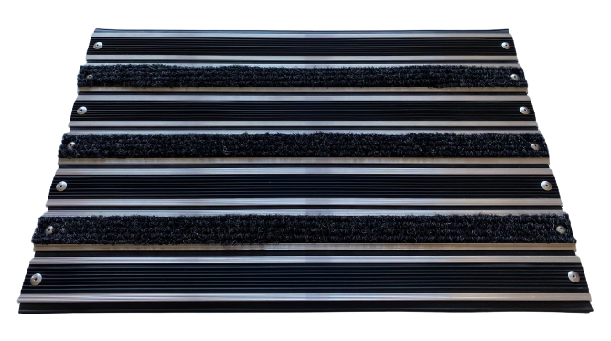 Ковер придверный алюминиевый AS Oblik Новая резина текстиль 60х40 см (8387377)