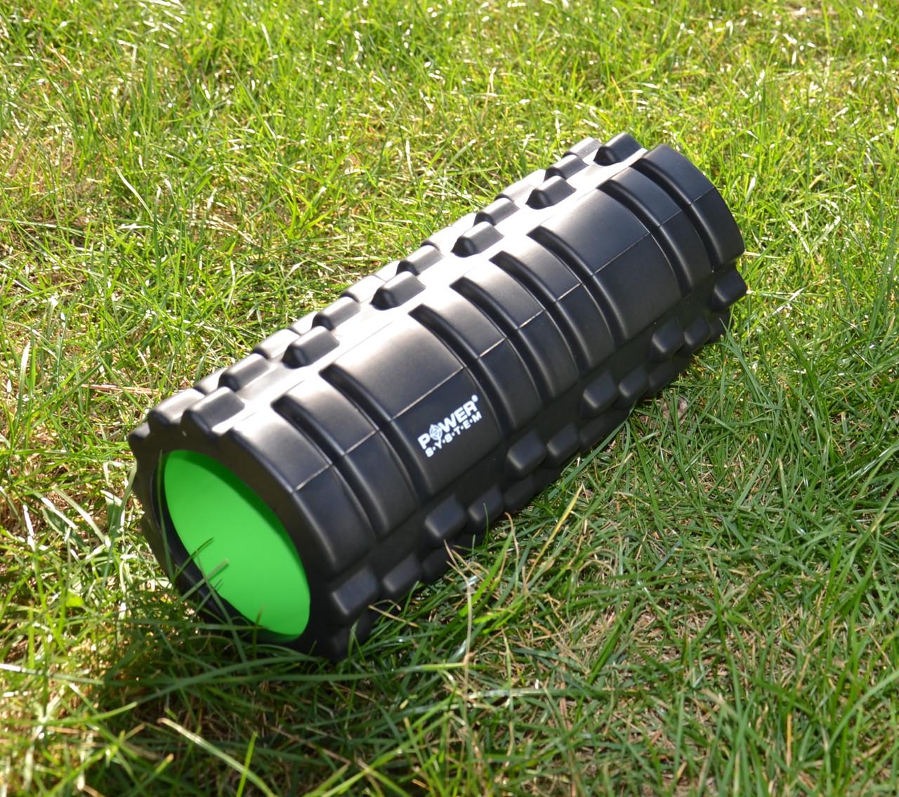 Ролик масажний Power System PS-4050 Fitness Foam Roller 33x15 см Black/Green - фото 4